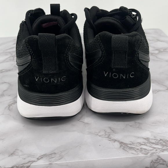 VIONIC Athena Lace Up Sneakers Black White Size 8.5 Casual Walking Support - Picture 3 of 8